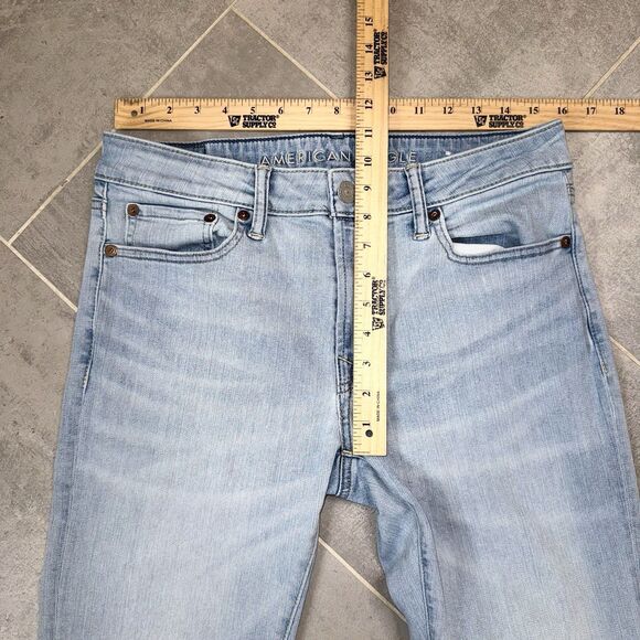 American Eagle Jeans Mens 32x36 Blue Skinny Next Level Flex Faded - Picture 4 of 11